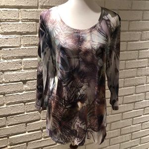 Chico’s Tropical Tunic Gently Used Size 3